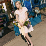 Mari puff sleeve mini linen dress