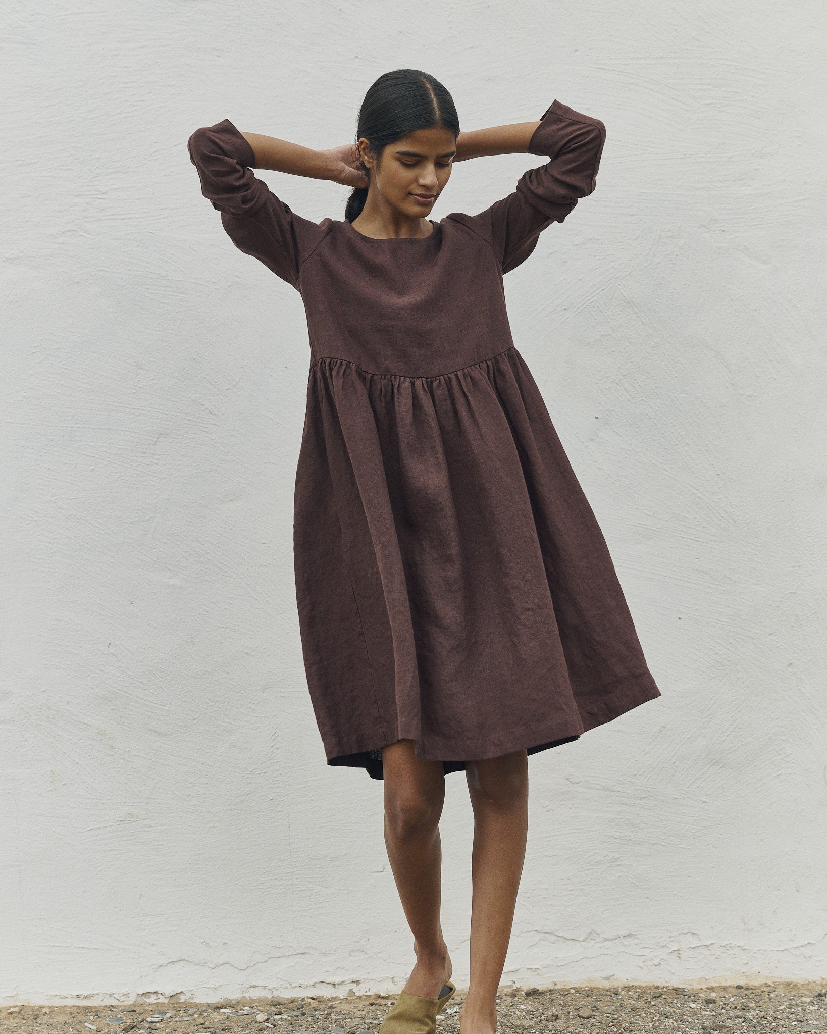 Midi EMILIE loose linen dress