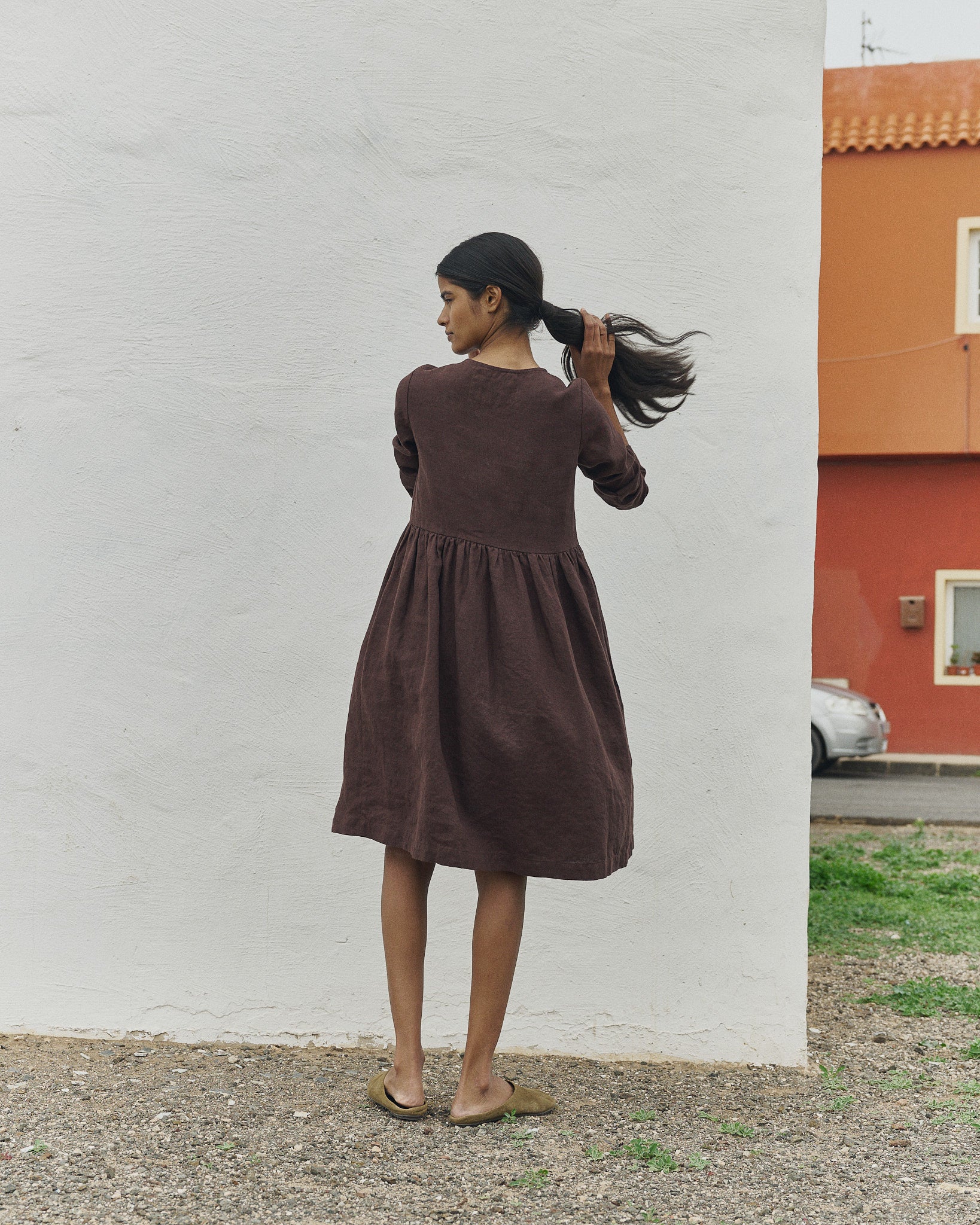 Midi EMILIE loose linen dress Midi EMILIE loose linen dress