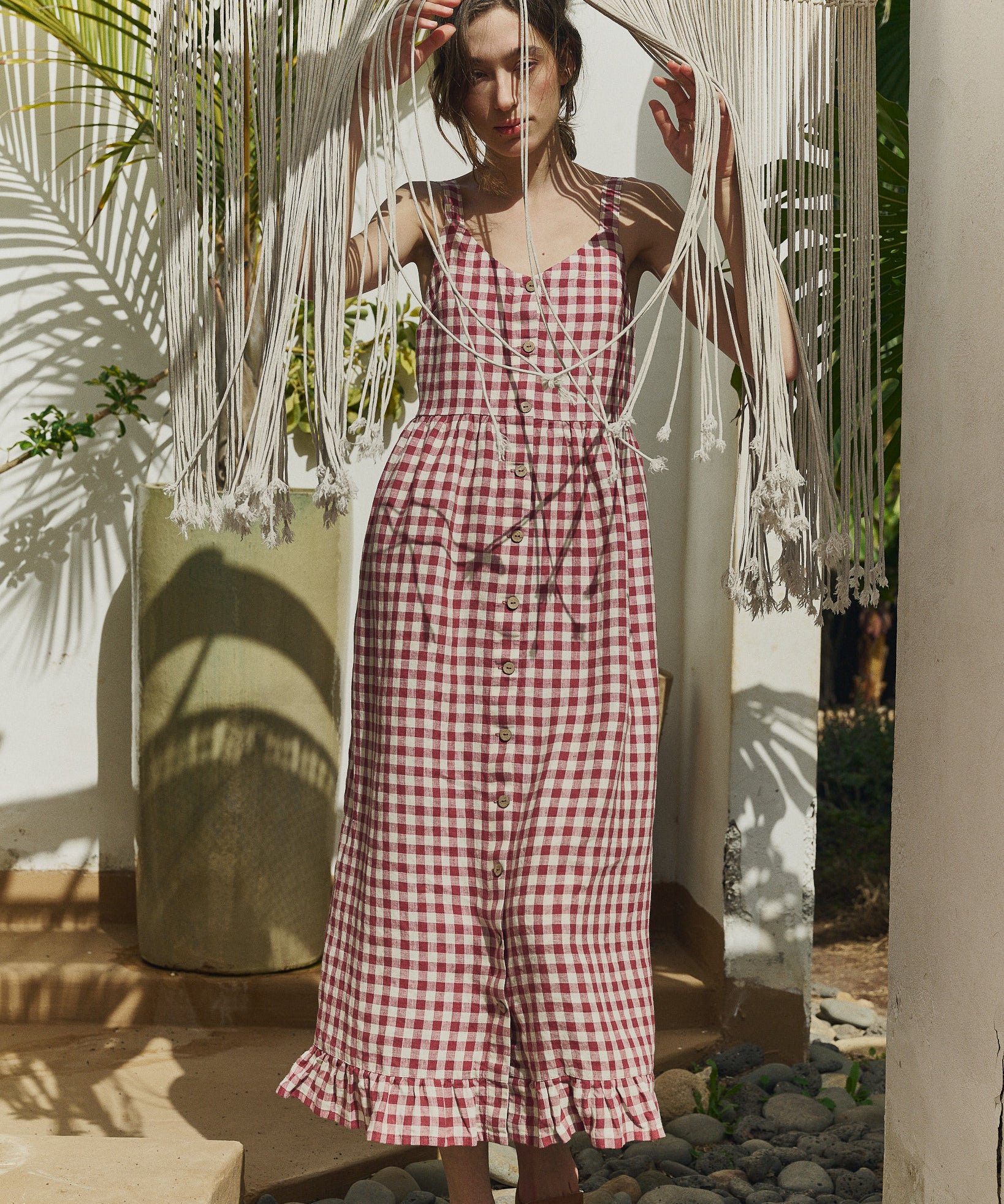 casual linen dress designs Casual linen dress MILA Wavy Linen