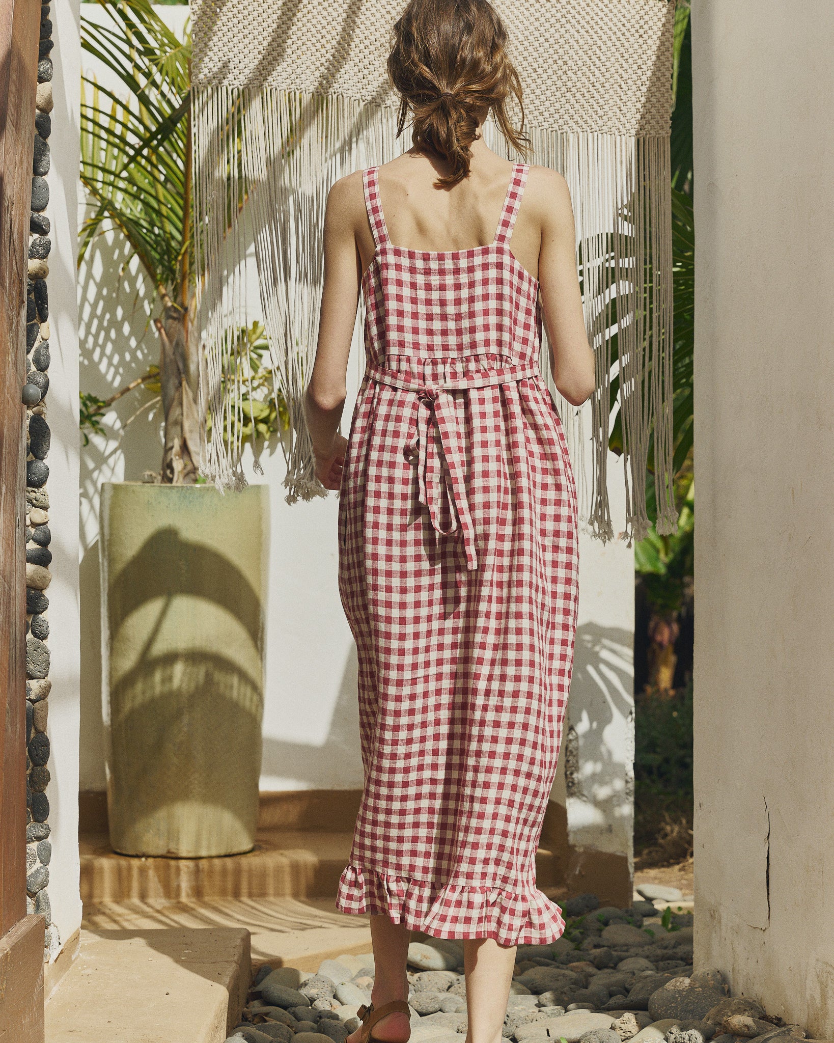 ISOLDE button down slip linen dress ISOLDE button down slip linen dress