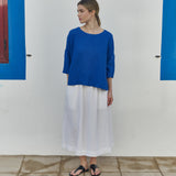SION gathered linen skirt