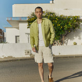R: Men’s linen shorts DARWIN (Color: Beige; Size: S)