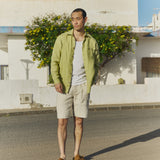 R: Men’s linen shorts DARWIN (Color: Beige; Size: S)