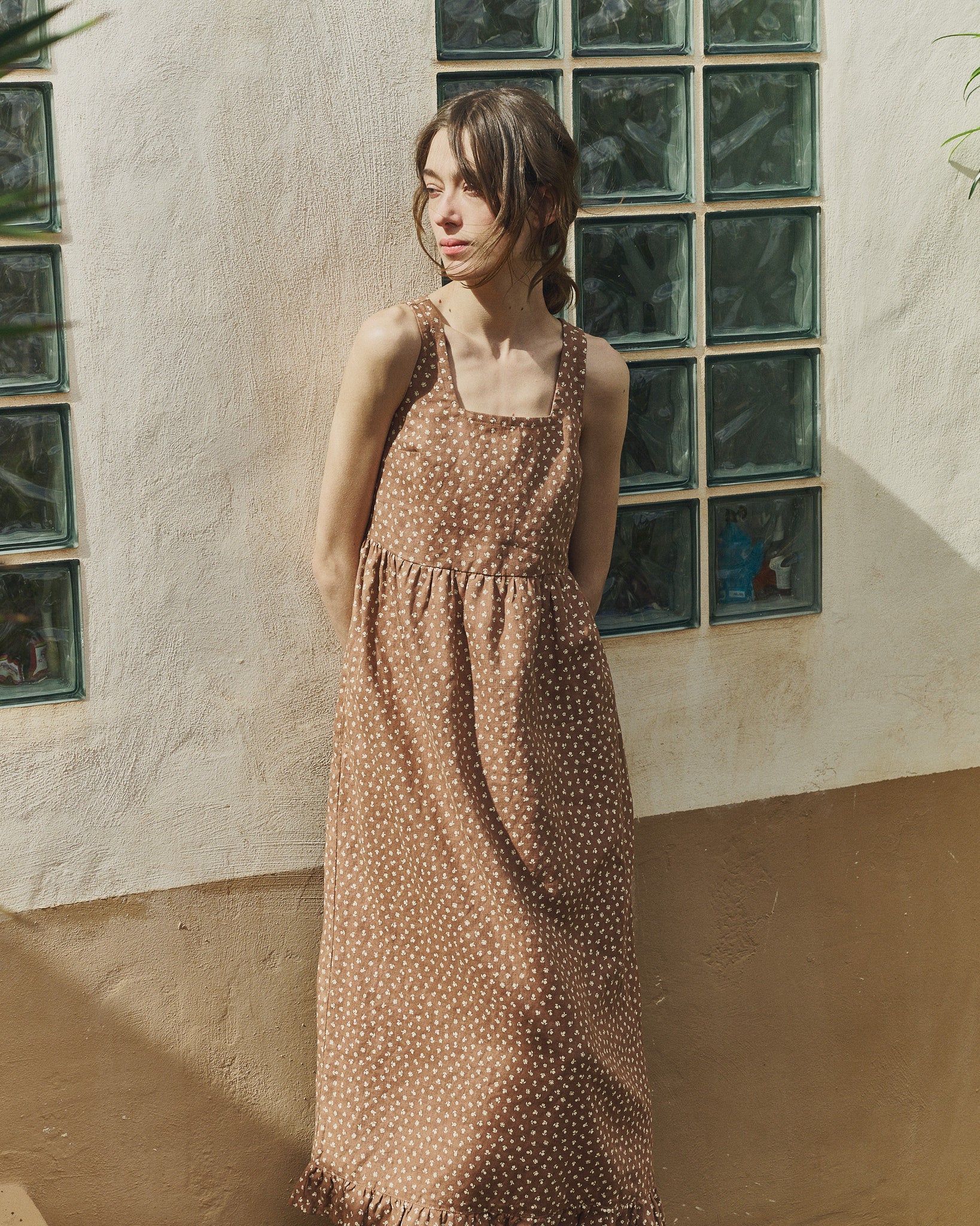 IRIS square neckline linen dress IRIS square neckline linen dress