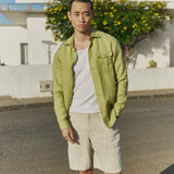 R: Men’s linen shorts DARWIN (Color: Beige; Size: S)