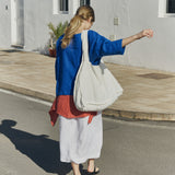 OLD LONDON round neck oversized linen top