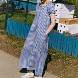 ICARIA tiered long linen dress