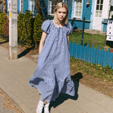 ICARIA tiered long linen dress