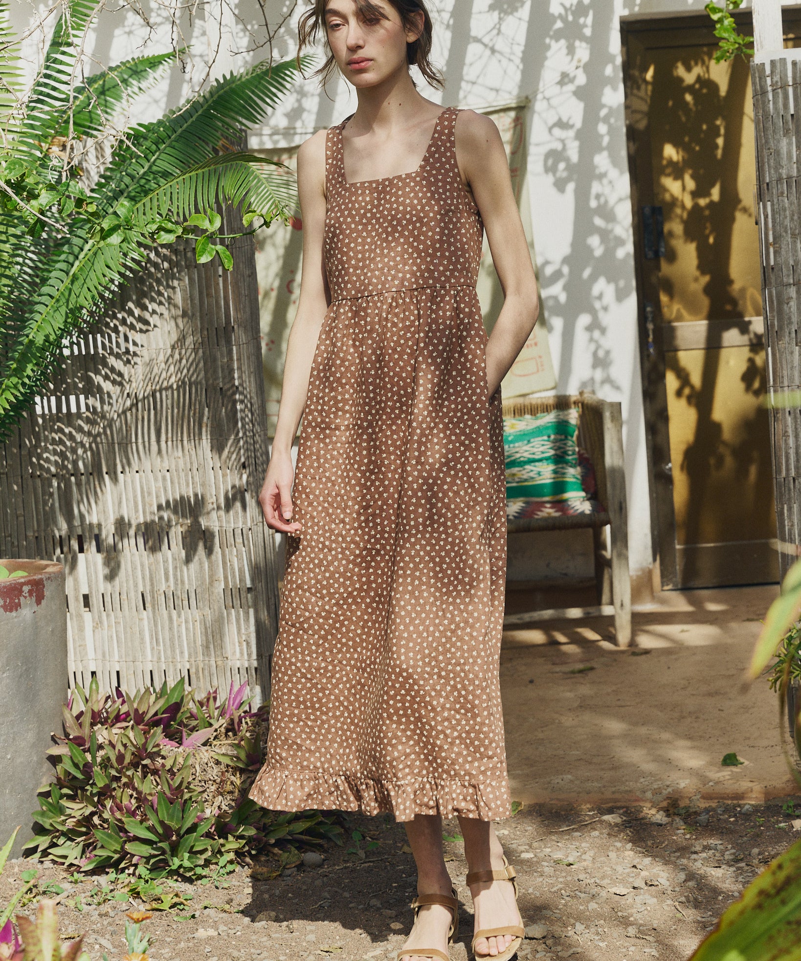 IRIS square neckline linen dress IRIS square neckline linen dress