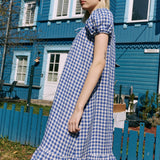 ICARIA tiered long linen dress