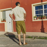 R: Men’s cargo linen shorts MACKAY (Color: Olive; Size: S)