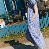 ICARIA tiered long linen dress