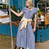 ICARIA tiered long linen dress