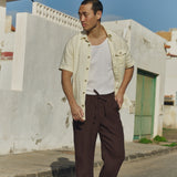 Men’s short sleeve linen shirt QUEBEC