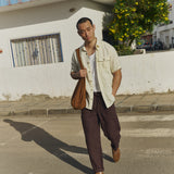 Men’s short sleeve linen shirt QUEBEC