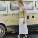 MIJAS bow tie linen blouse