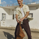 Men’s short sleeve linen shirt QUEBEC
