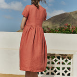 Midi NERJA wrap-front linen dress