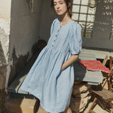 TOSSA midi linen dress