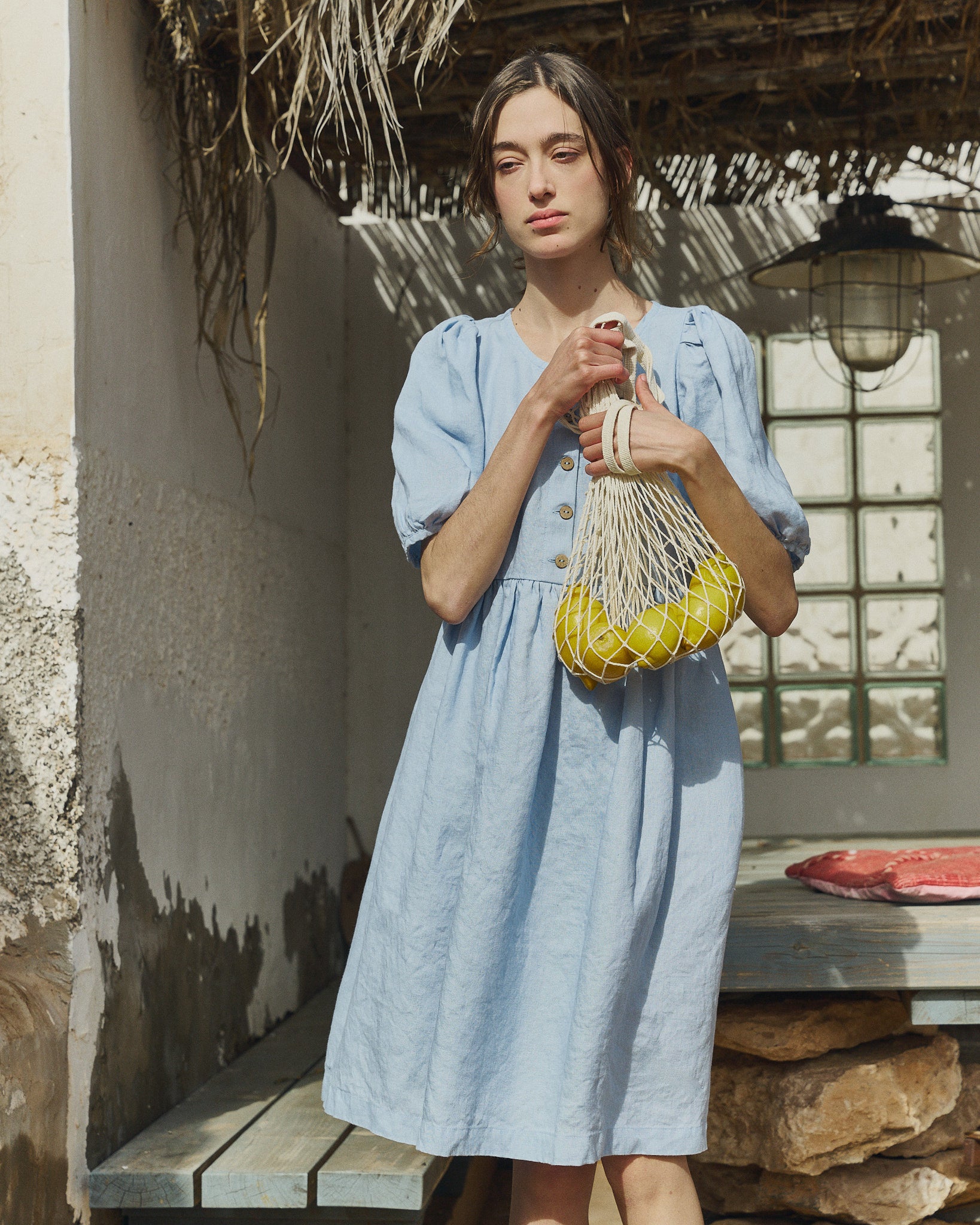 TOSSA midi linen dress