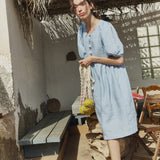 TOSSA midi linen dress