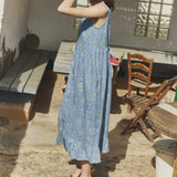 MAYA button down linen dress