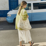 R: VICTORIA-2 oversized linen jacket (Color: Pistachio Mist; Size: S/M)