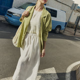 R: VICTORIA-2 oversized linen jacket (Color: Pistachio Mist; Size: S/M)