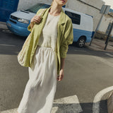 VICTORIA-2 oversized linen jacket