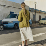HELSINKI button down linen jacket