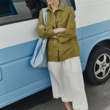 HELSINKI button down linen jacket