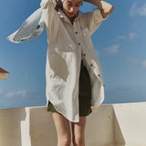 Large linen waffle bath towel