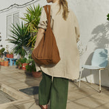 R: SARAH fit and flare linen pants (Color: Deepest Black; Size: S)