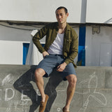 R: Men’s linen shorts BYRON (Color: Deepest Black; Size: M)