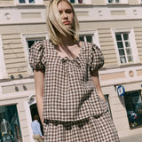 MILOS puff sleeve linen blouse