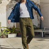R: Men’s linen jacket HALDEN (Color: Admiral Blue; Size: S)