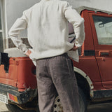 R: Men’s linen pants ALBURY (Color: Chocolate; Size: S)