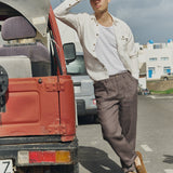 R: Men’s linen pants ALBURY (Color: Marsala; Size: S)