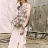 EZE linen peplum top