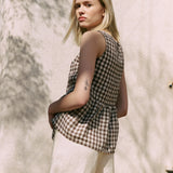 EZE linen peplum top