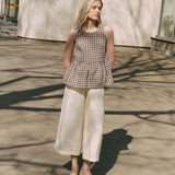 EZE linen peplum top