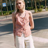 MIJAS bow tie linen blouse