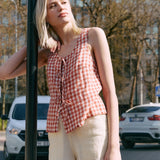 MIJAS bow tie linen blouse