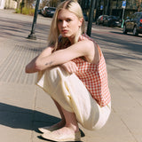 MIJAS bow tie linen blouse