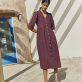RONDA button down linen dress