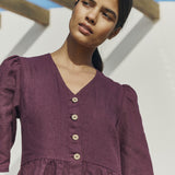 RONDA button down linen dress