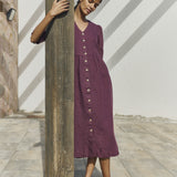 RONDA button down linen dress