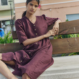 RONDA button down linen dress