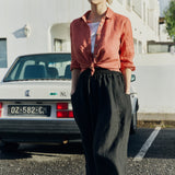 OIA gathered linen skirt